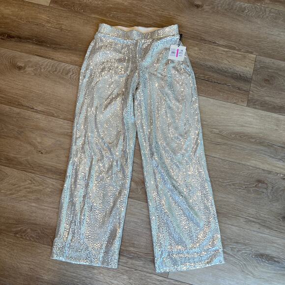 ANNE KLEIN Women's Petite Pull-On Wide-Leg Sparkle Pants Size PXXS - Picture 2 of 12